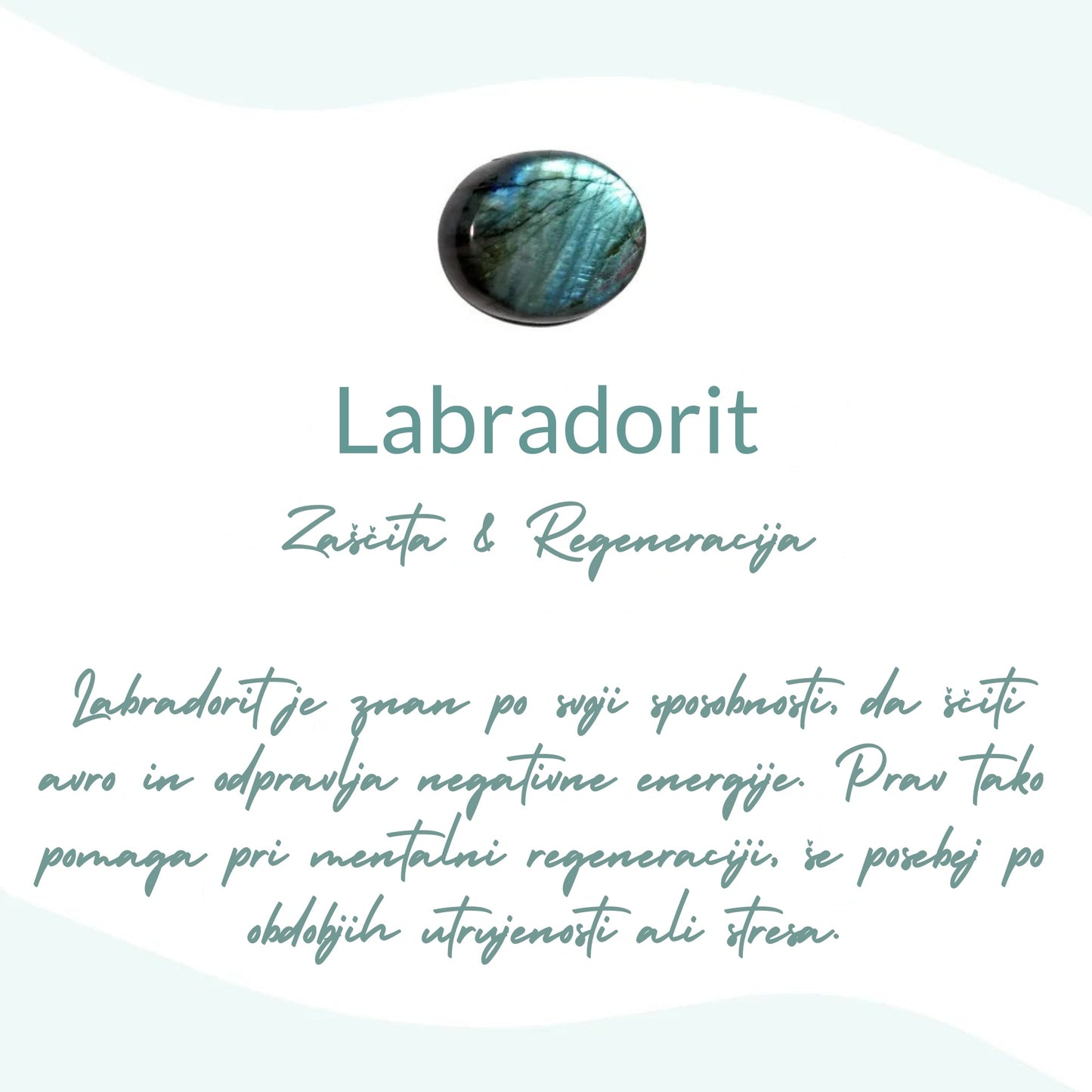 Zapestnica »Nebesno oko« iz labradorita in hematita