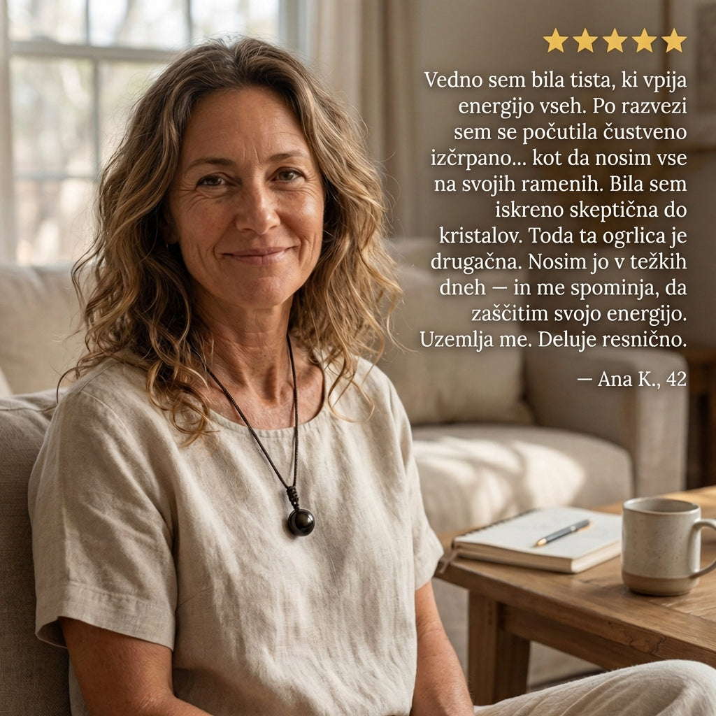 Obesek »Sfera« iz zlatnega obsidijana